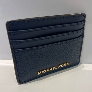 MICHAEL KORS
Large Pebbled Leather Card Holder Case
Navy 
NWT
